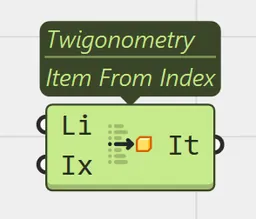 Item From Index, the renamed and relocated equivalent of the familiar list item retrieval.