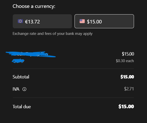 Choosing Currency During Payment